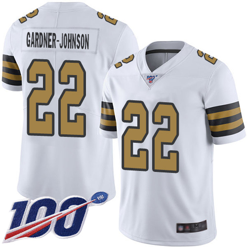 Men New Orleans Saints Limited White Chauncey Gardner Johnson Jersey NFL Football #22 100th Season Rush Vapor Untouchable Jersey->new orleans saints->NFL Jersey